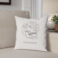 The Holiday Aisle Personalized Alas Poor Yorick Cotton Throw Pillow THLY2560